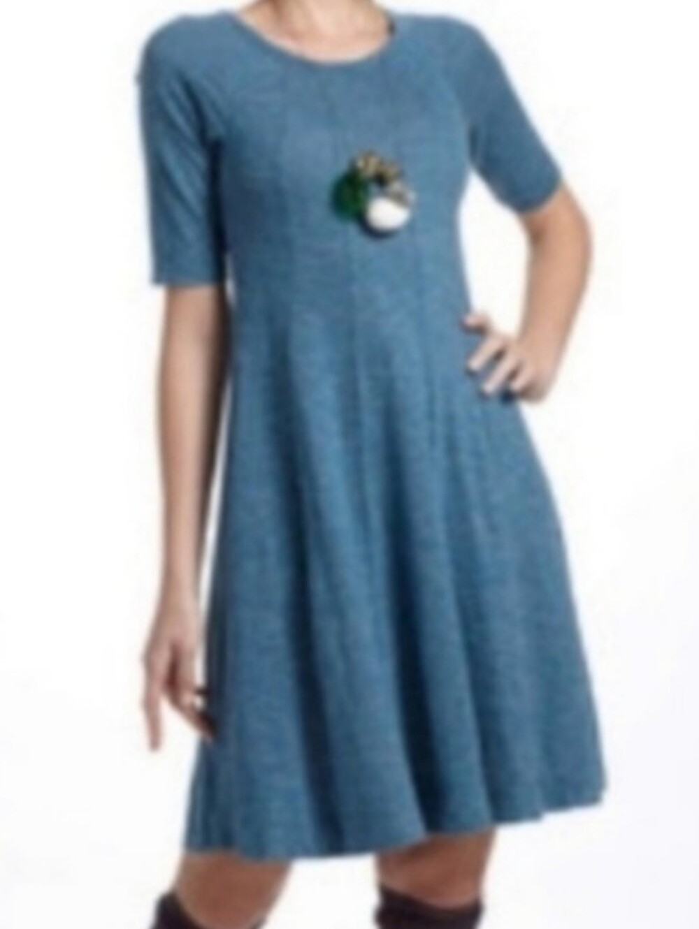 Ganni Fit And Flare Cotton Winter Jersey Dress
